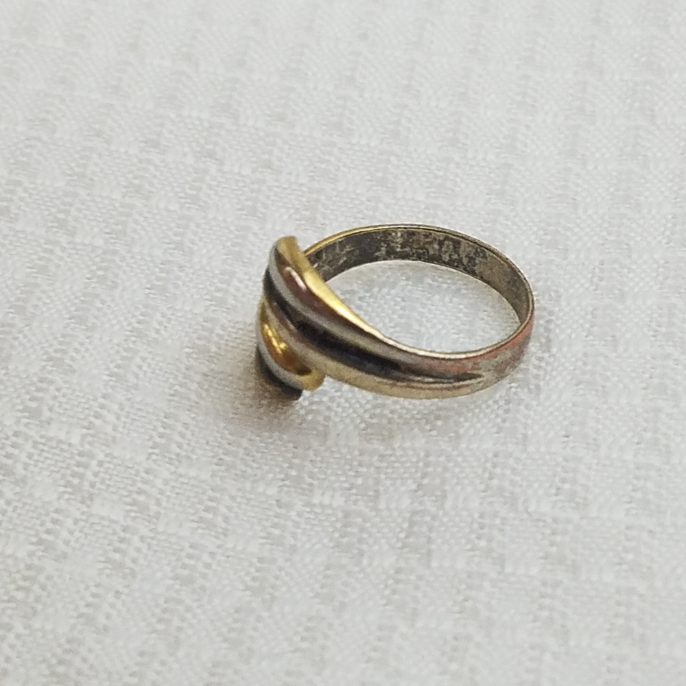 925 Stamped Sterling SILVER Vintage Look Wrap Ring - Picture 4 of 8